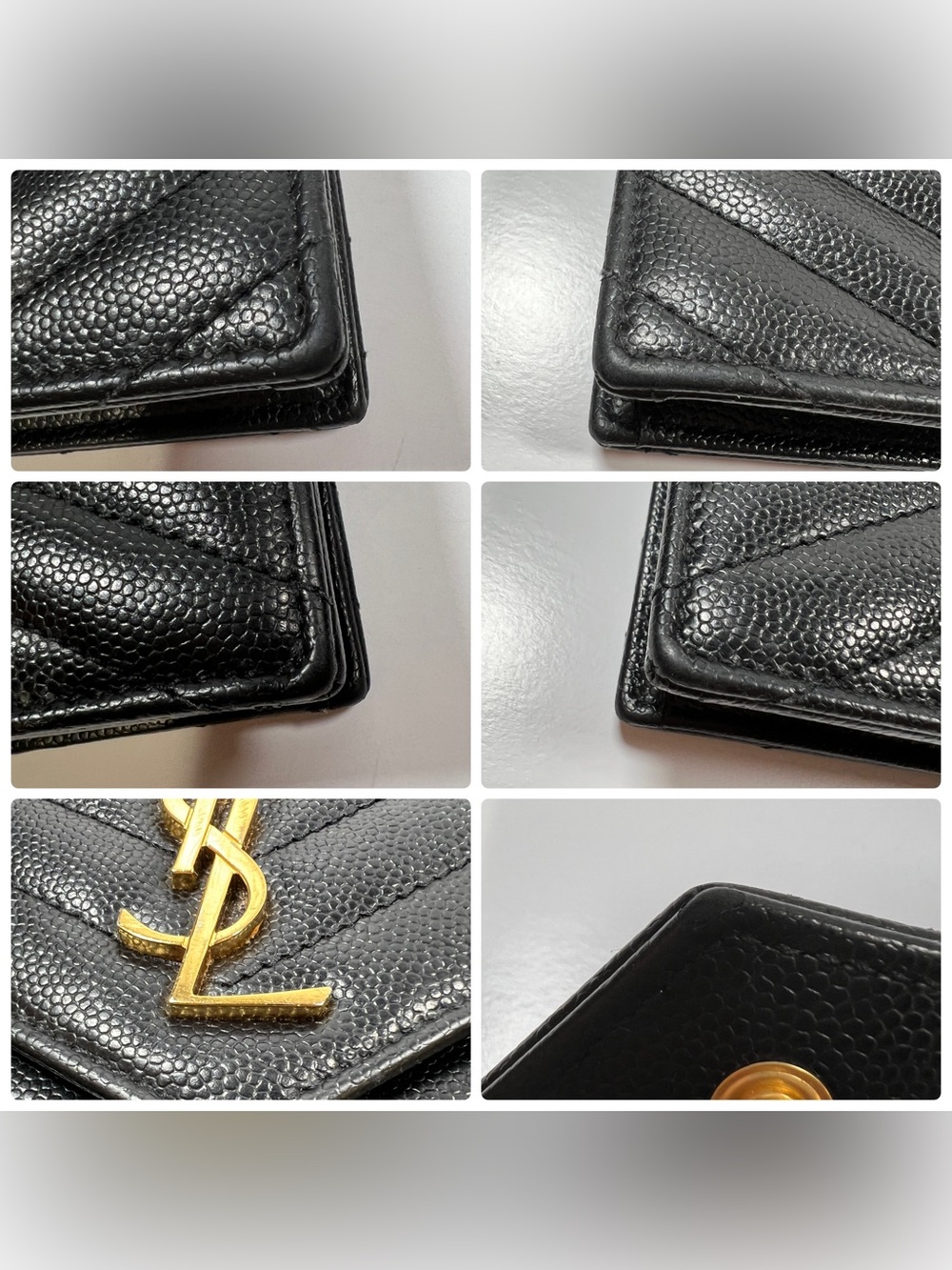 YSL Yves Saint Laurent Cassandre Matelasse Envelope Chain Wallet Crossbody Purse - Picture 9 of 9